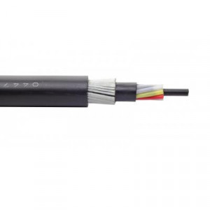 Кабель волоконно-оптический Eurolan L04-FG Loose tube,  2хОВ, OM2 50/125, LSZH (нг(A)-HFLTx), Ø 12,4мм, универсальный, бронированный, цвет: чёрный