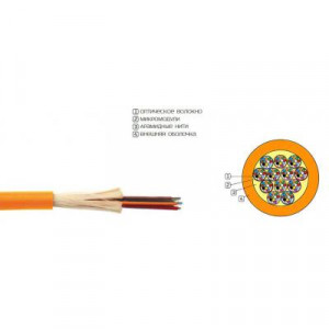 Кабель волоконно-оптический Eurolan Micro-Bundle,  36хОВ, OM2 50/125, LSZH (нг(A)-HFLTx), Ø 7мм, универсальный, диэлектрический, цвет: оранжевый