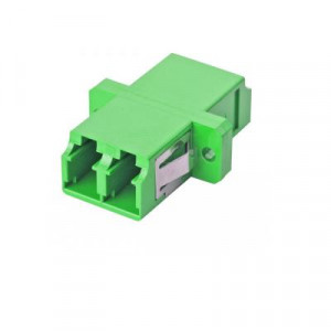 Проходной адаптер оптический Eurolan, LC/APC, Duplex, оптическое волокно: os2, зелёный