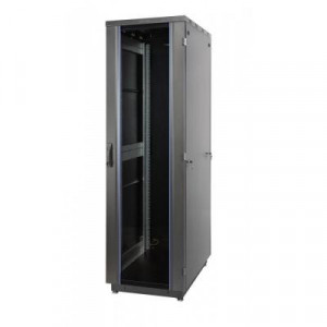 Дверь (к шкафу) Eurolan S3000, 22U, 1035х587х23 мм (ВхШхГ), стекло, цвет: чёрный