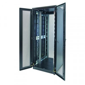 Дверь (к шкафу) Eurolan S3000, 47U, 2147х787х23 мм (ВхШхГ), распашная перфорированная, цвет: чёрный