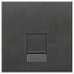 Ecoplast Накладка для розетки телефонной, компьютерной RJ,45х45мм (черный бархат) LK45