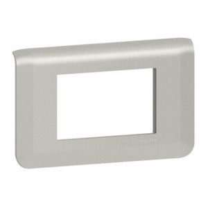 LEGRAND 079303L Рамка, 3 модуля, цвет алюминий, Mosaic