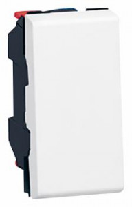 LEGRAND 278030L Кнопочный выключатель, 1 модуль, 6 A, цвет белый, Mosaic