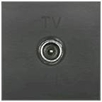 Ecoplast Розетка TV оконечная (черный бархат) LK45