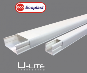 Кабель-канал 12х12 Ecoplast U-LITE 79000 белый