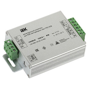 IEK LSA-RGB-144-20-12-PRO Усилитель магистральный PRO 5050 RGB 3 канала 12В 4А 144Вт