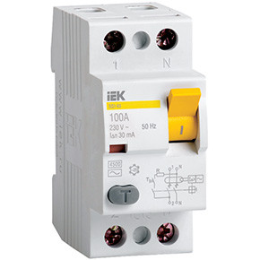 IEK MDV11-2-025-030 Выключатель диф. тока 2п 25А 30мА тип А УЗО ВД1-63