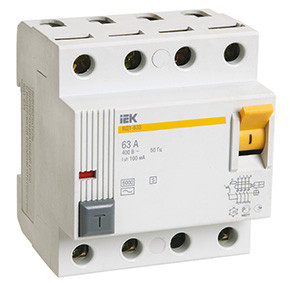 IEK MDV12-4-063-300 Выключатель диф. тока 4п 63А 300мА тип АC ВД1-63S