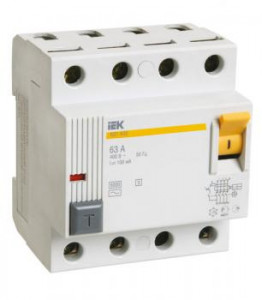IEK MDV12-4-063-100 Выключатель диф. тока 4п 63A 100mA тип AC S ВД1-63