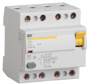 IEK MDV11-4-016-030 Выключатель диф. тока 4п 16A 30mA тип A ВД1-63