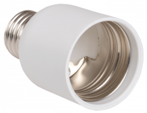 IEK EPR13-01-01-K01 Патрон-переходник для ламп с цоколем E40 на цоколь E27 ПР27-40-К02 пластик. бел.
