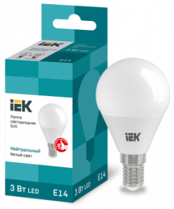 IEK LLE-G45-3-230-40-E14 Лампа светодиодная ECO G45 шар 3Вт 230В 4000К E14