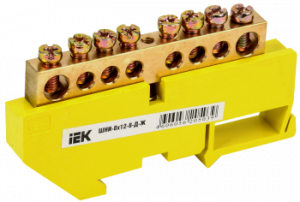 IEK YNN10-812-8D-K05 Шина нулевая на DIN-изол. ШНИ 8х12-8-Д-Ж