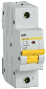 IEK MVA50-1-125-C Выключатель автоматический модульный 1п C 125А 15кА ВА47-150
