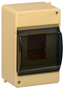 IEK MKP42-N-04-30-12-S Бокс с прозрачной крышкой КМПн 2/4 для 4-х автоматических выключателей (Сосна)