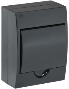 IEK MKP13-N-06-41-K02 Корпус модульный пластиковый навесной ЩРН-П-6 черный черная дверь IP41