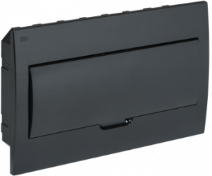 IEK MKP13-V-18-41-K02 Корпус модульный пластиковый встраиваемый ЩРВ-П-18 черный черная дверь IP41