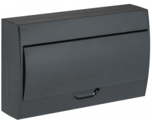 IEK MKP13-N-18-41-K02 Корпус модульный пластиковый навесной ЩРН-П-18 черный черная дверь IP41