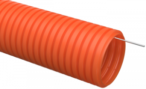 IEK CTG21-32-K09-025 Труба гофрированная ПНД d=32мм с зондом оранжевая тяжелая (уп.25м)