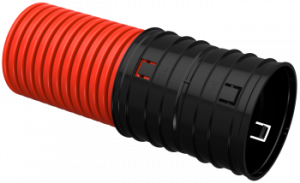 IEK CTG12-160-K04-006-R Труба гофрированная двустенная ПНД d=160мм красная жесткая (уп.6м)