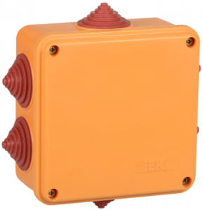 IEK UKF30-100-100-050-4-6-09 Коробка распаячная огнестойкая ПС 100х100х50мм 4P 6мм2 IP55 6 вводов