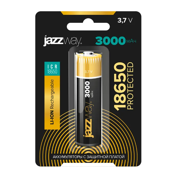 Аккумулятор LiP18650-3000-1B JazzWay 5012073