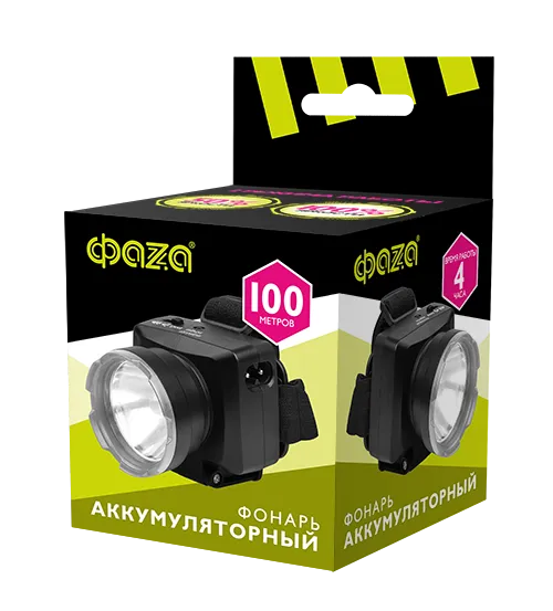 Фонарь AccuFH7-L1W-bk (черн.) JazzWay 2857606