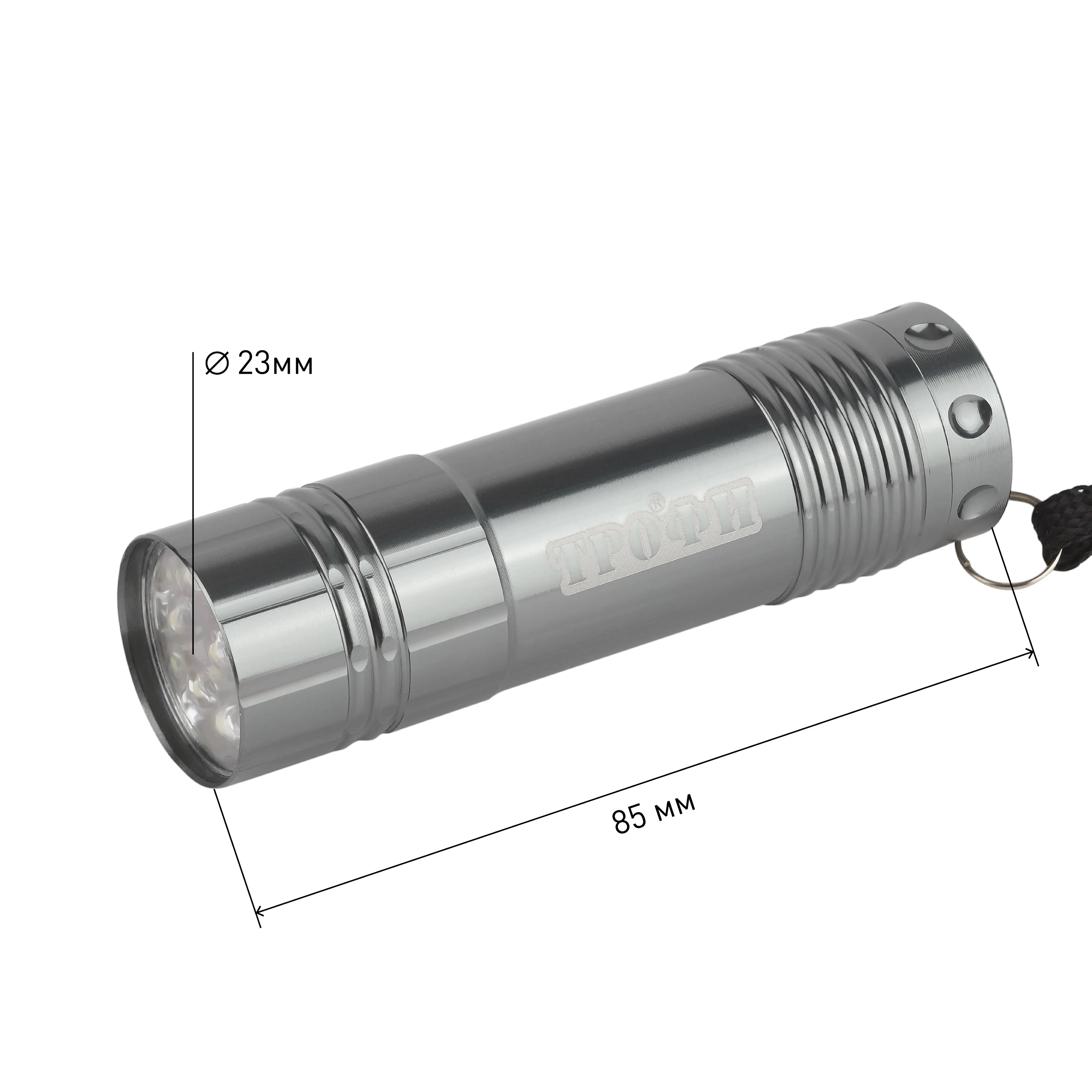 Фонарь Трофи 9xLED, алюм, 3хААА, карт ЭРА Б0002225