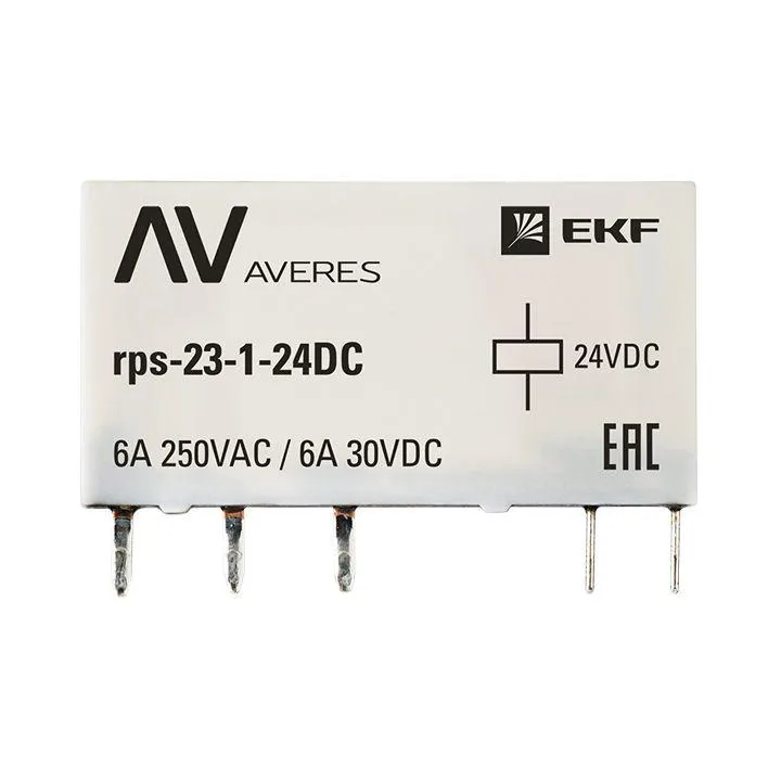 Реле РП slim 23/1 6A 24В DC AVERES EKF rps-23-1-24DC